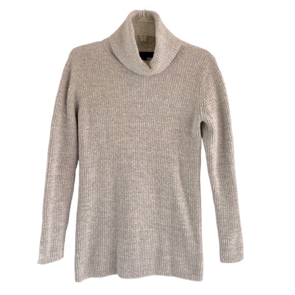 Banana Republic Gray Skinny Ribbed Merino Wool Blend Turtleneck - Picture 10 of 10